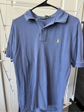 Ralph Lauren Men’s Slate Blue Polo with Yellow Pony